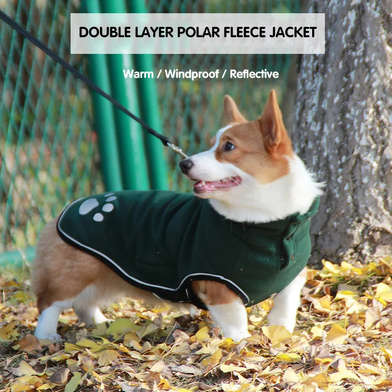 Double Layer Polar Fleece Dog Jacket