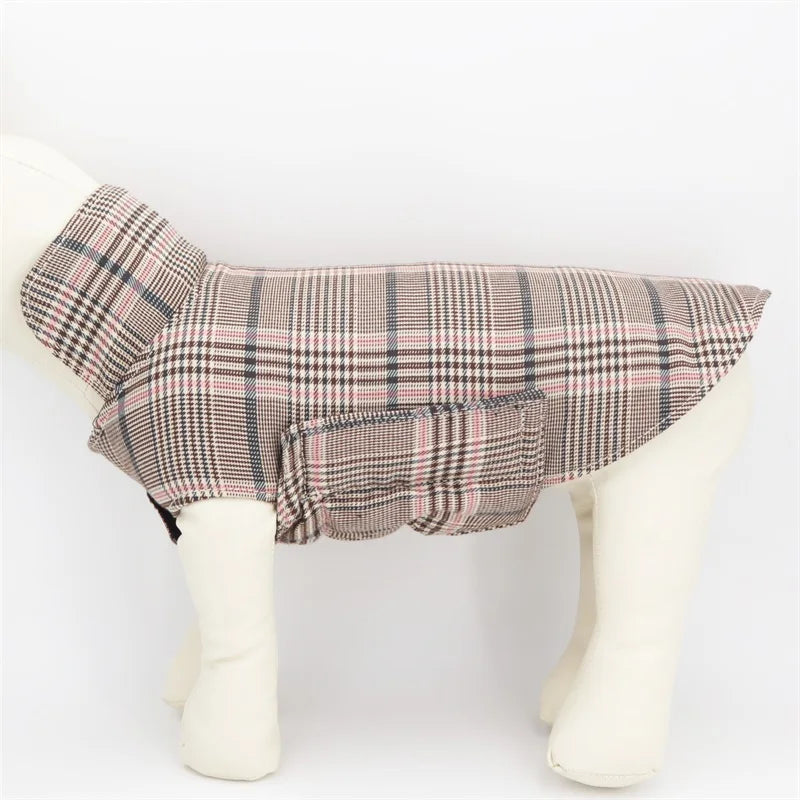 Cream And Pink Plaid Jacket