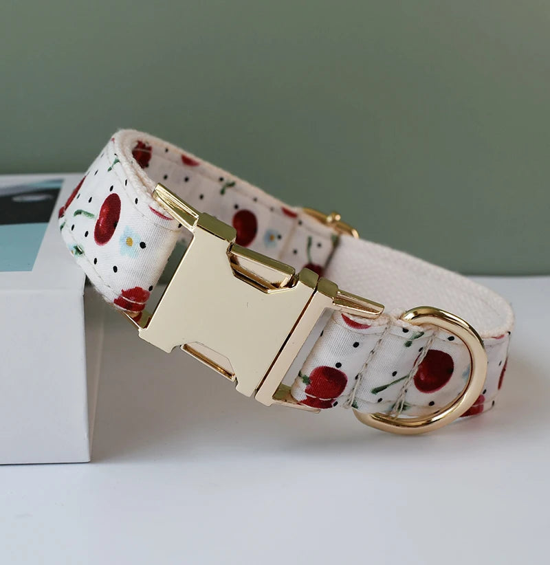 Cherry Dog Collar And Leash