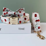 Cherry Dog Collar And Leash