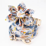 Fabric Flower Collar And Leash