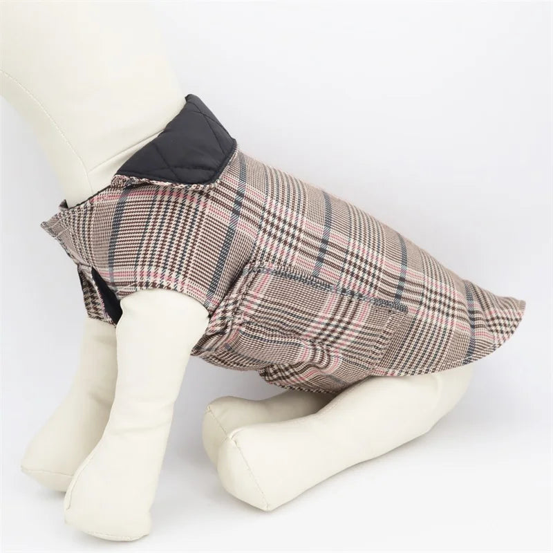 Cream And Pink Plaid Jacket