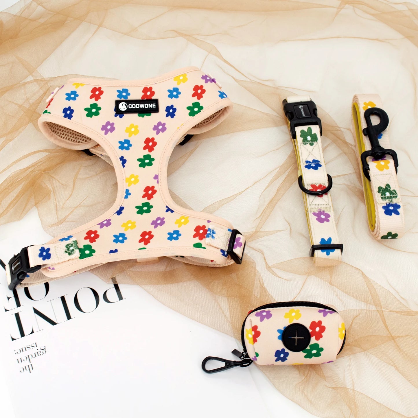 Multi Coloured Flower Harness Set