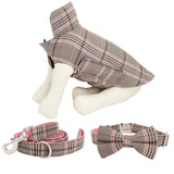 Cream And Pink Plaid Jacket