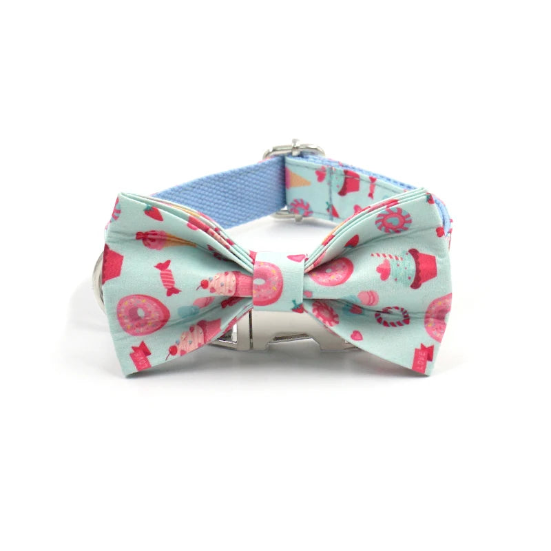Donuts And Sweets Bow Collar And Leash