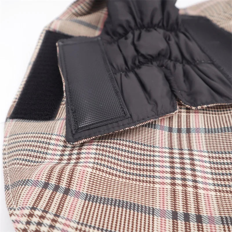 Cream And Pink Plaid Jacket