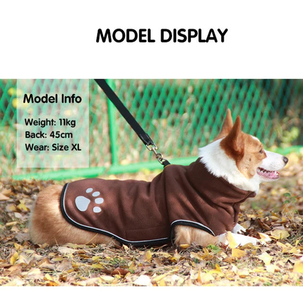 Double Layer Polar Fleece Dog Jacket