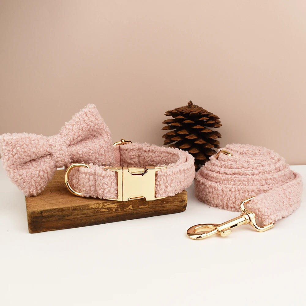 Pink Teddy Fabric Harness Set
