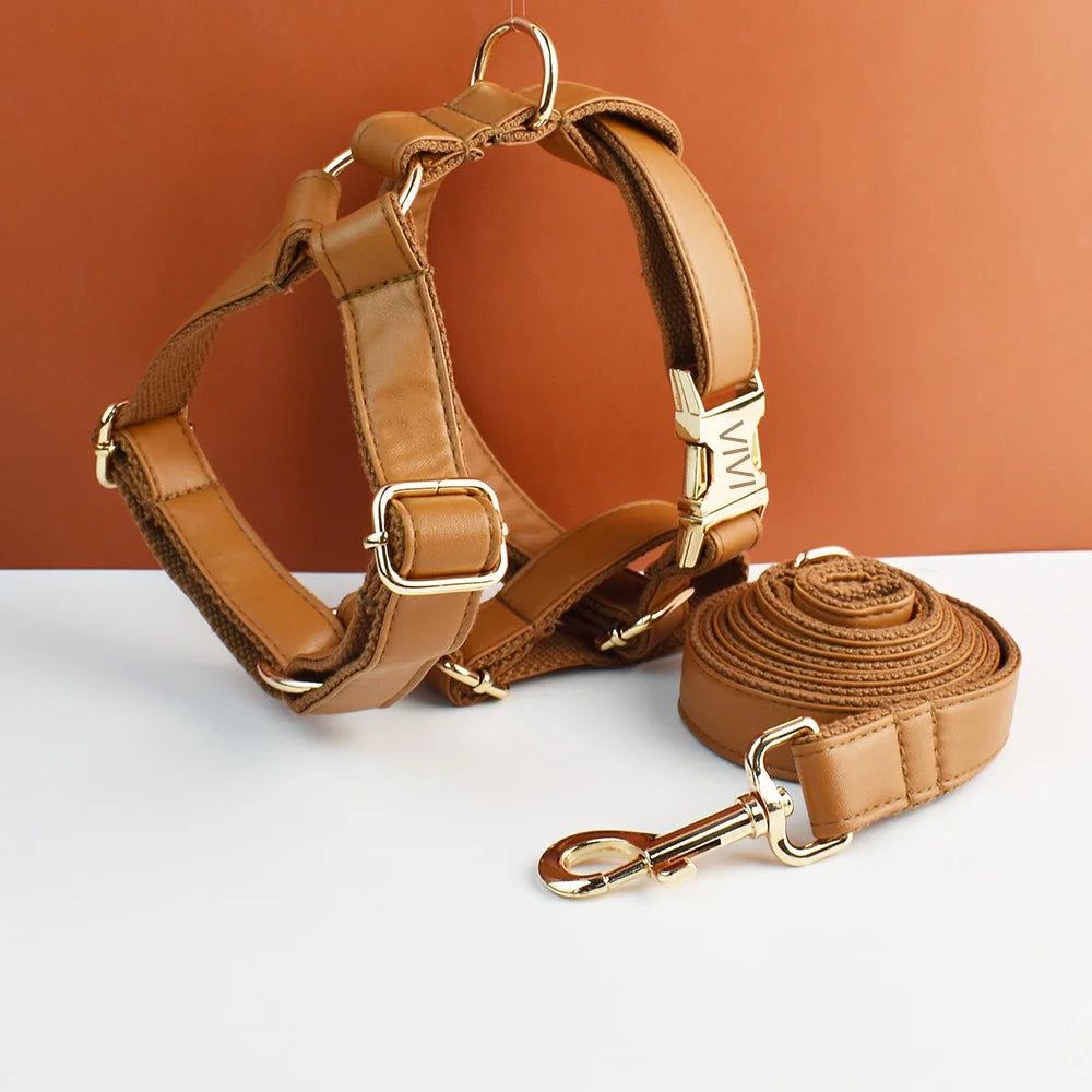 Brown Leather Harness Set