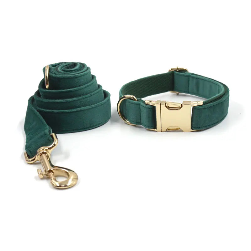 Green Velvet Harness Set