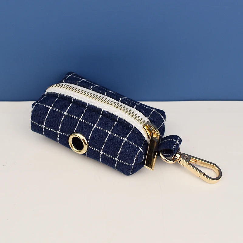 Dark Blue Chequered Harness Set