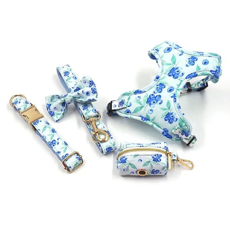 Blueberry Dog Harness Set
