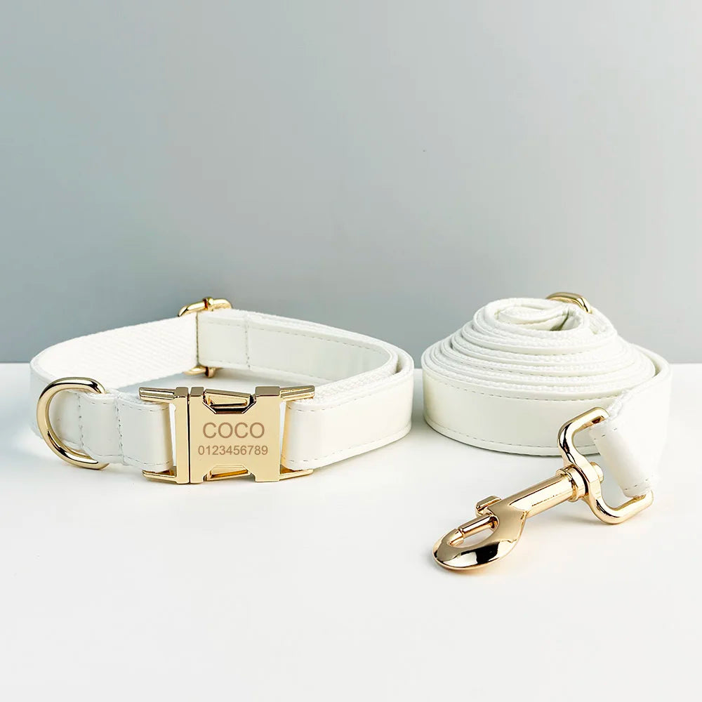 White Leather Harness Set