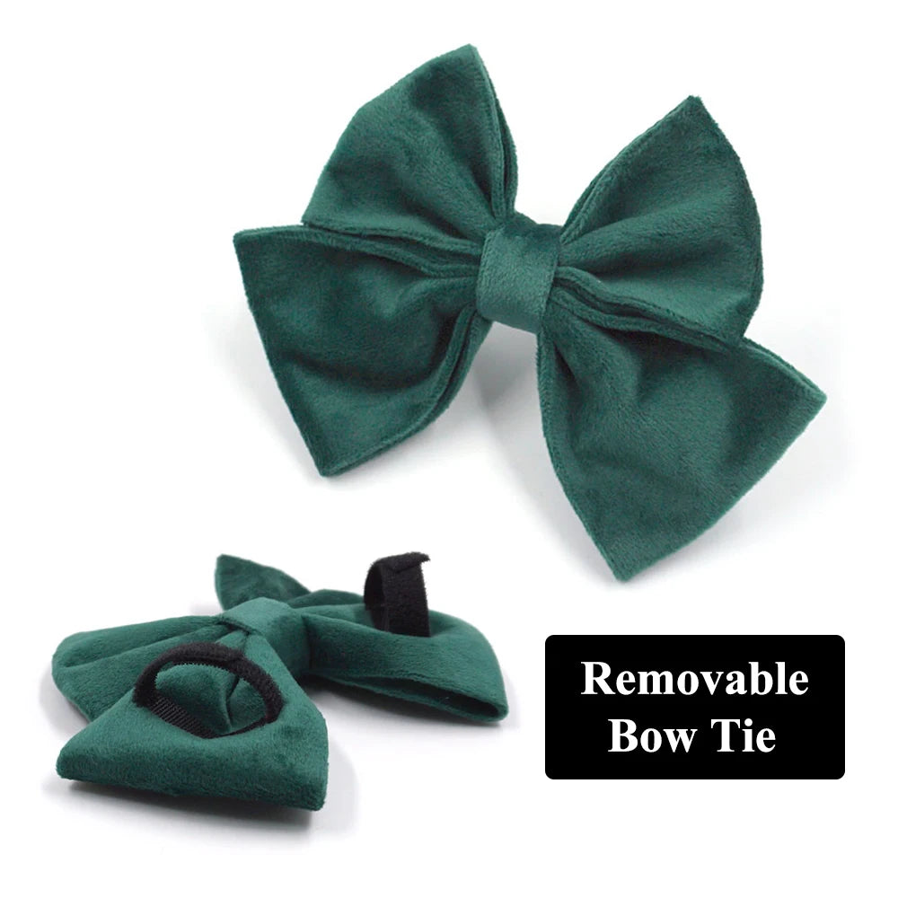 Green Velvet Harness Set