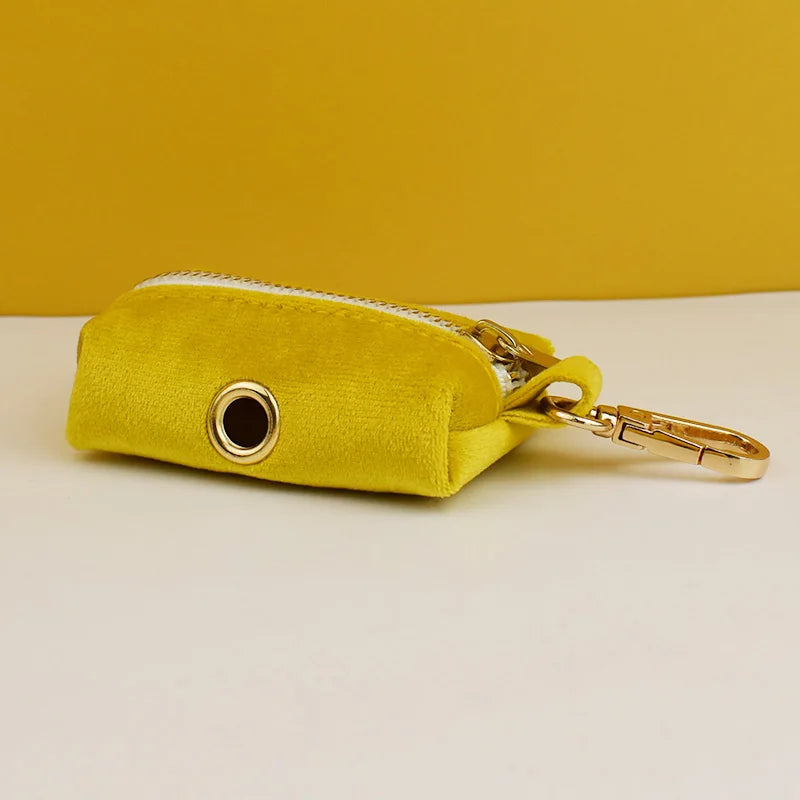 Yellow Velvet Dog Collar Set