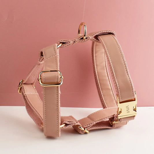 Pink Leather Harness Set