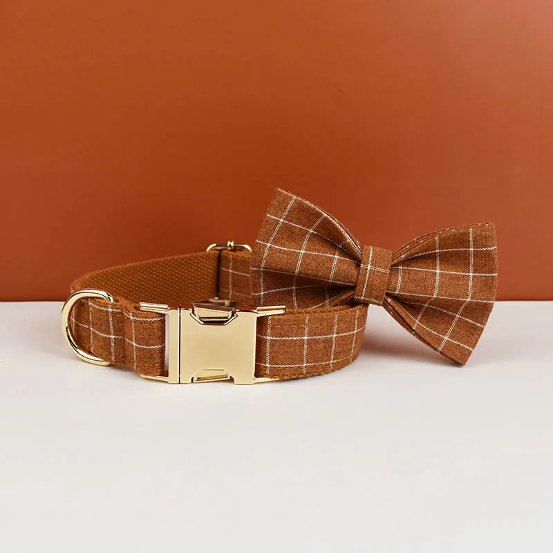 Brown Chequered Harness Set