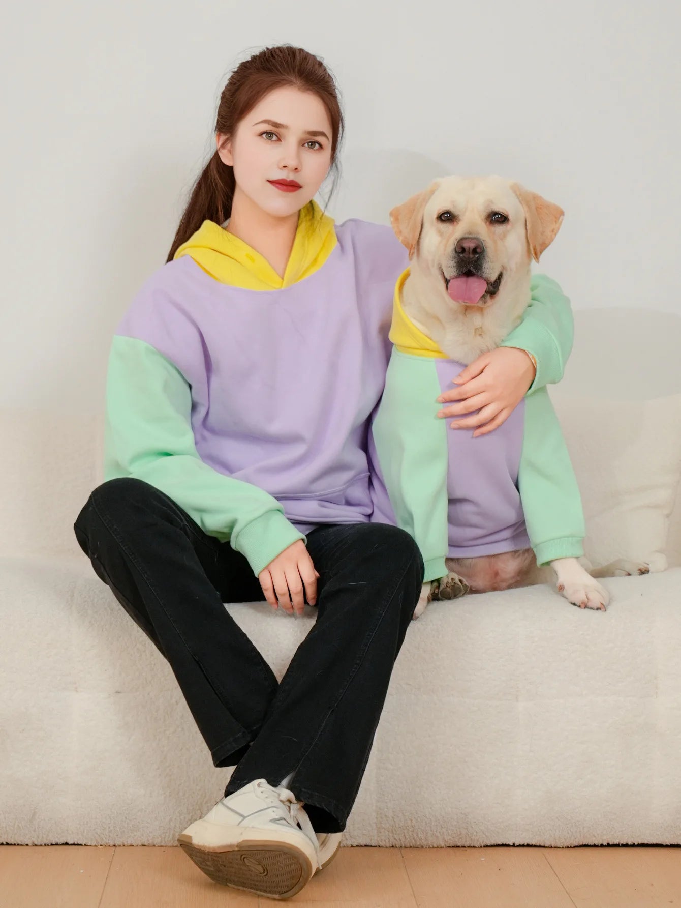 Multi Coloured Dog & Owner Matching Set