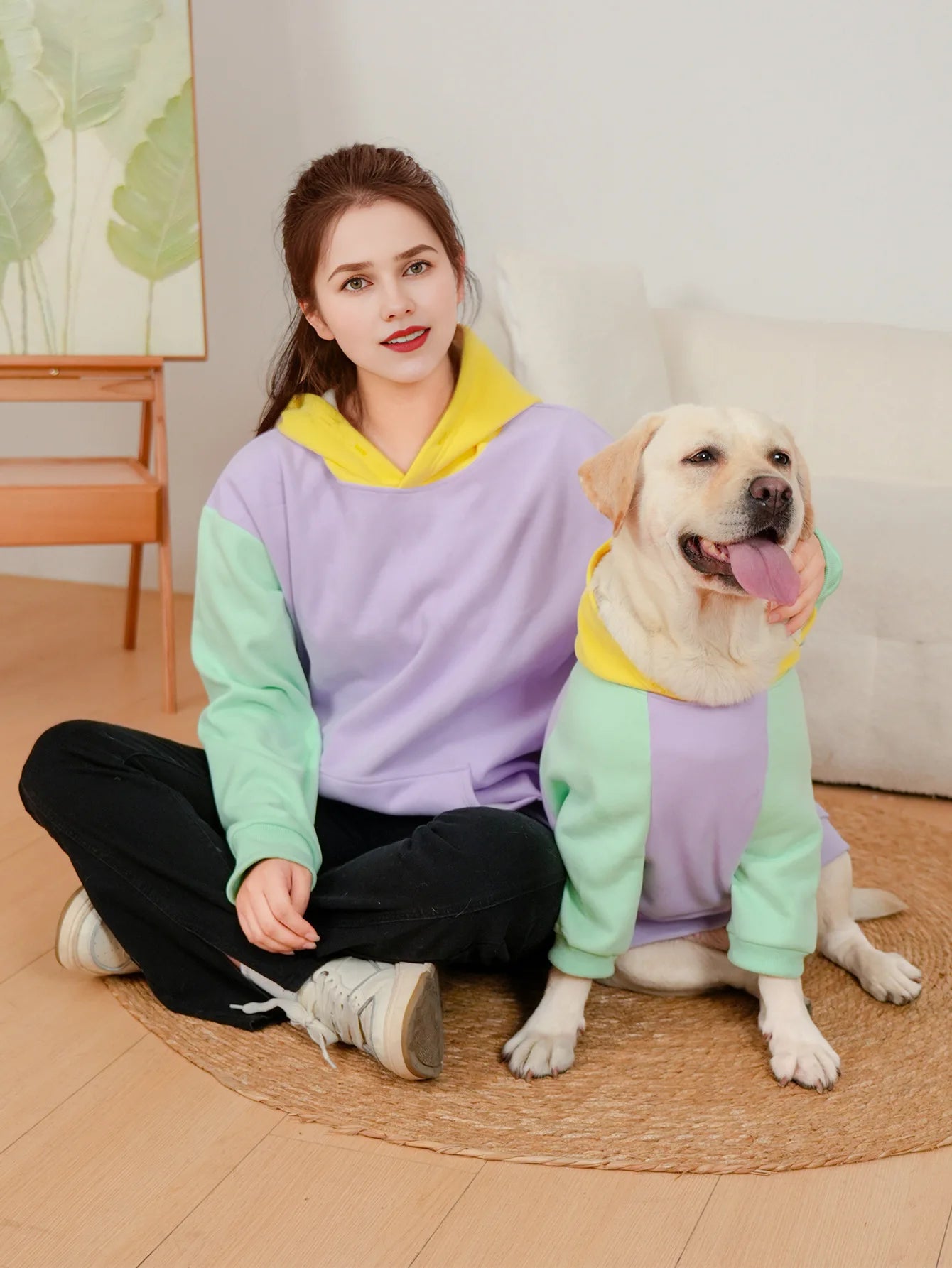 Multi Coloured Dog & Owner Matching Set