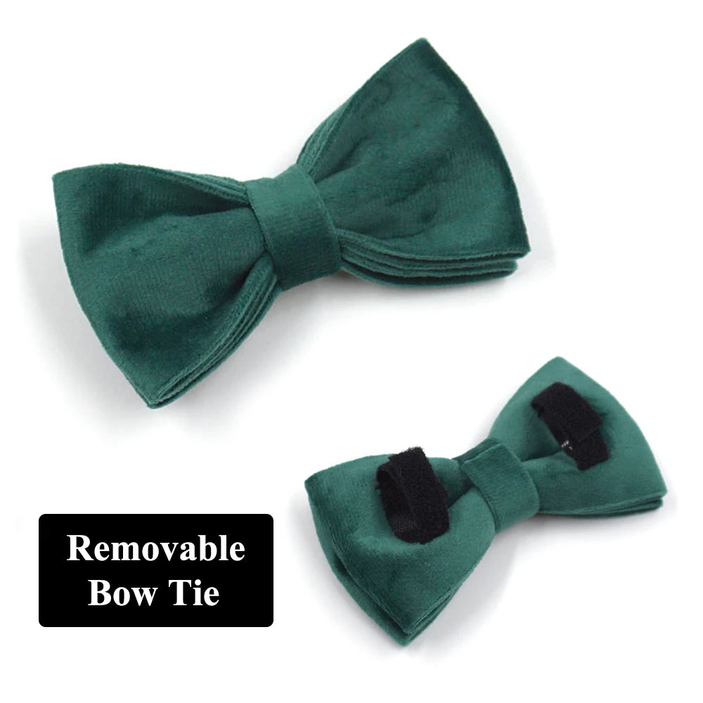 Green Velvet Harness Set