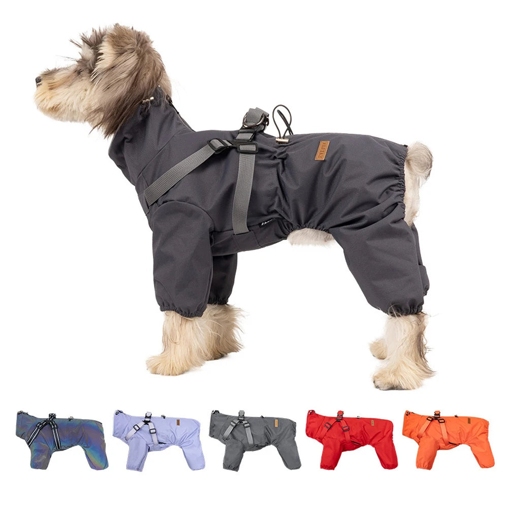 Dog Waterproof Reflective Raincoat