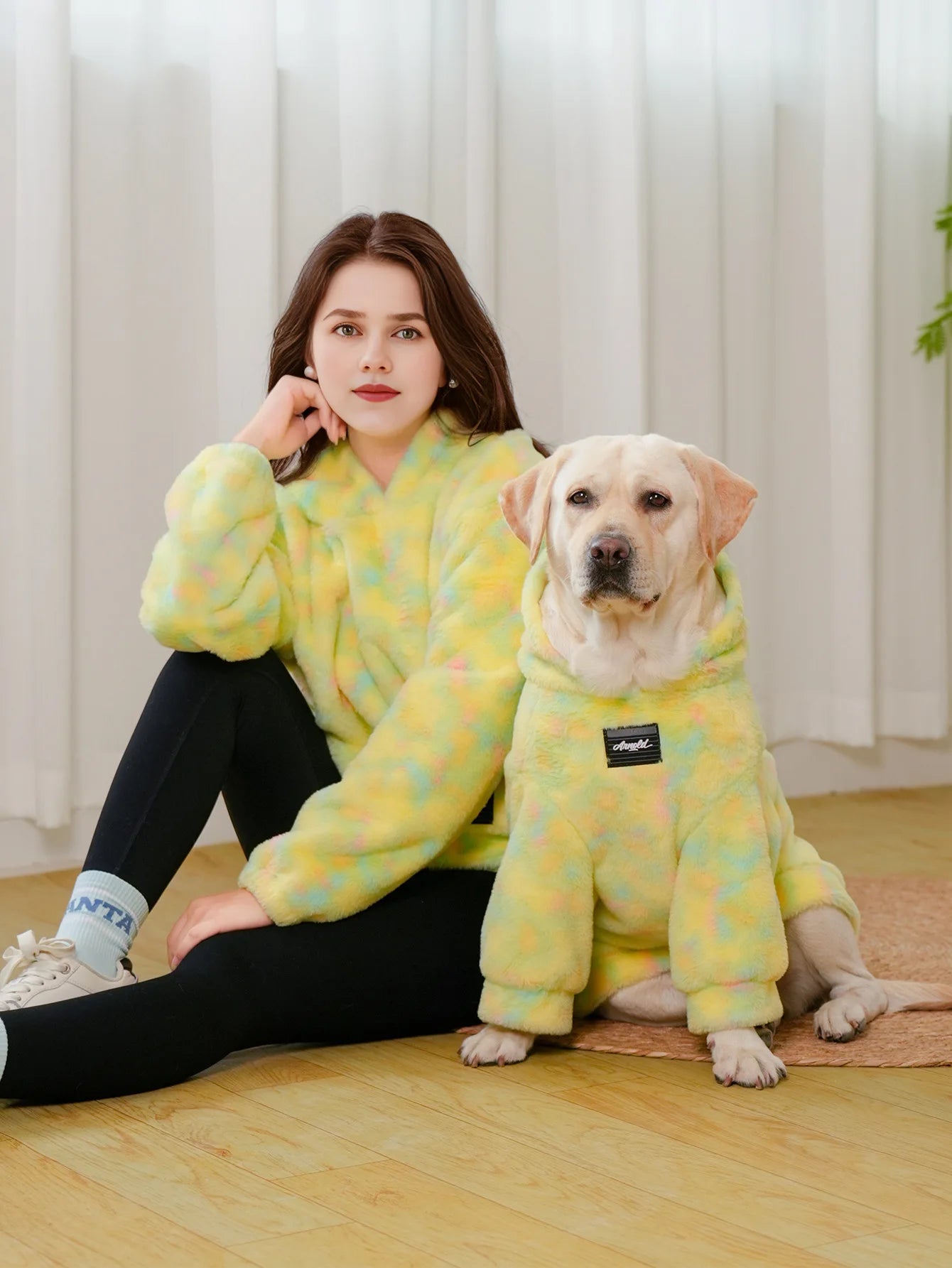 Yellow Tie Dye Matching Dog & Owner Set