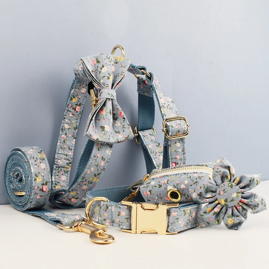 Blue Flower Harness Set