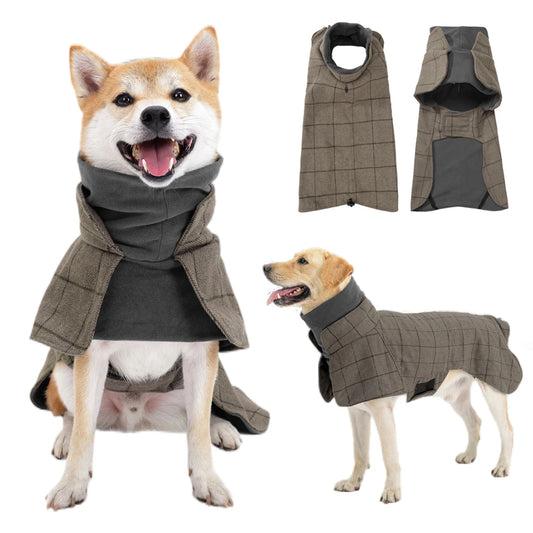 Windproof Plaid Dog Jacket