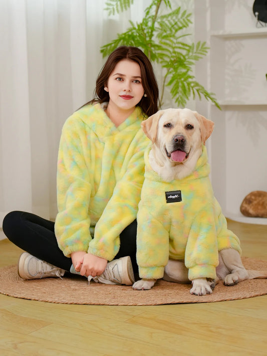 Yellow Tie Dye Matching Dog & Owner Set