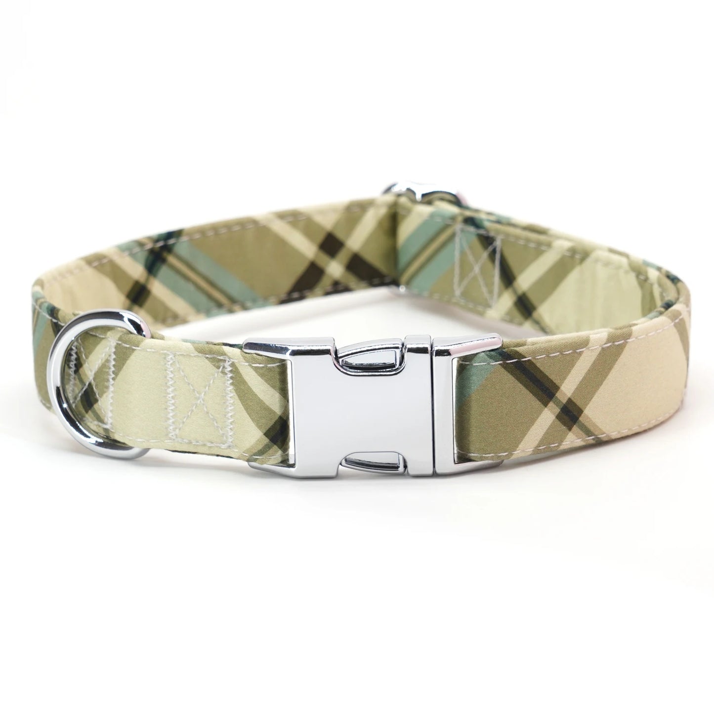 Green And Cream Plaid Harness Set