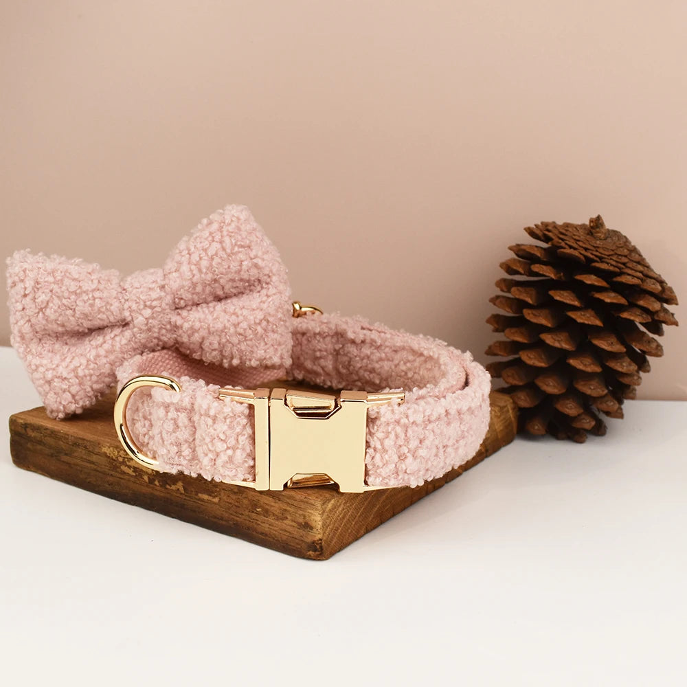 Pink Teddy Fabric Harness Set