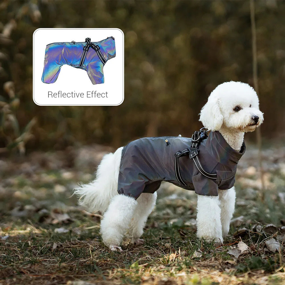Dog Waterproof Reflective Raincoat