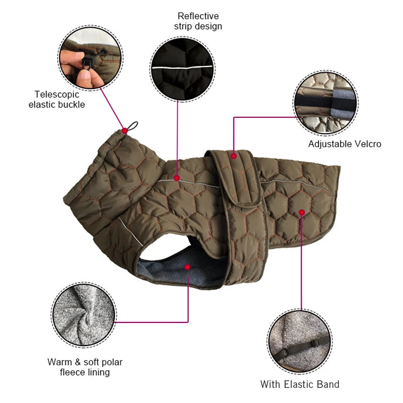 Windproof Soft Quilted Dog Jacket