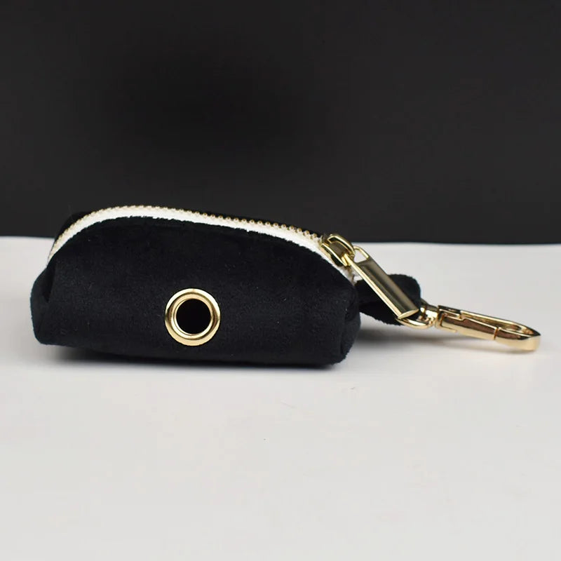 Black Velvet Dog Collar Set