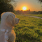 Cream Cashmere Dog Collar Set