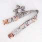 Grey Floral Bow Collar And Leash