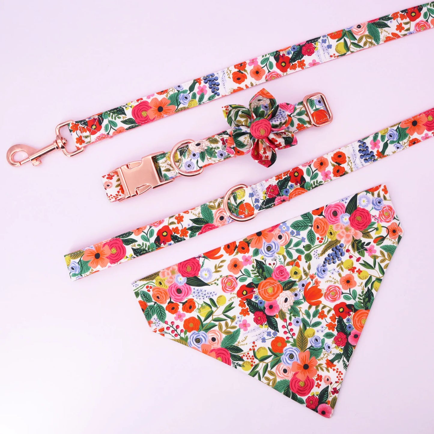 Floral Dog Harness Set