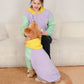 Multi Coloured Dog & Owner Matching Set