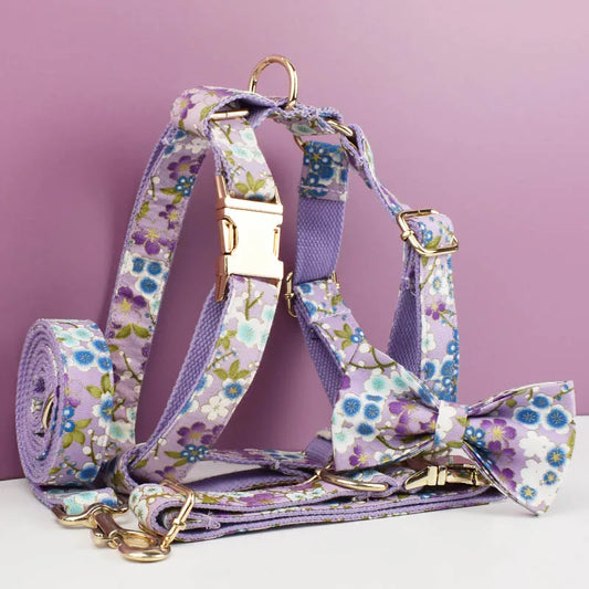 Purple Flower Harness Set