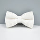 White Corduroy Dog Collar Set