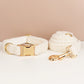 Cream Cashmere Dog Collar Set
