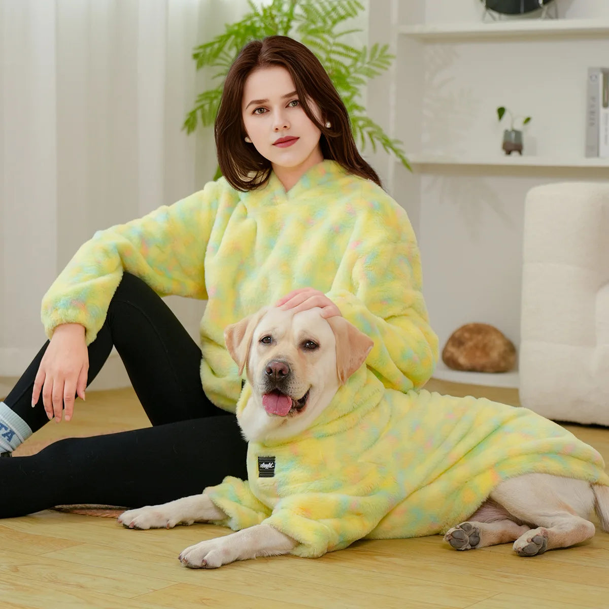 Yellow Tie Dye Matching Dog & Owner Set