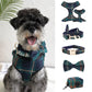 Green Tweed Tartan Dog Harness Set