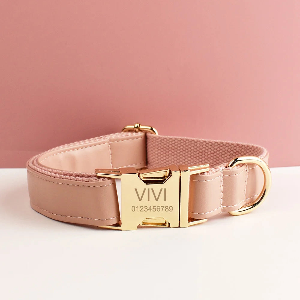 Pink Leather Harness Set