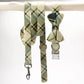 Green And Cream Plaid Harness Set