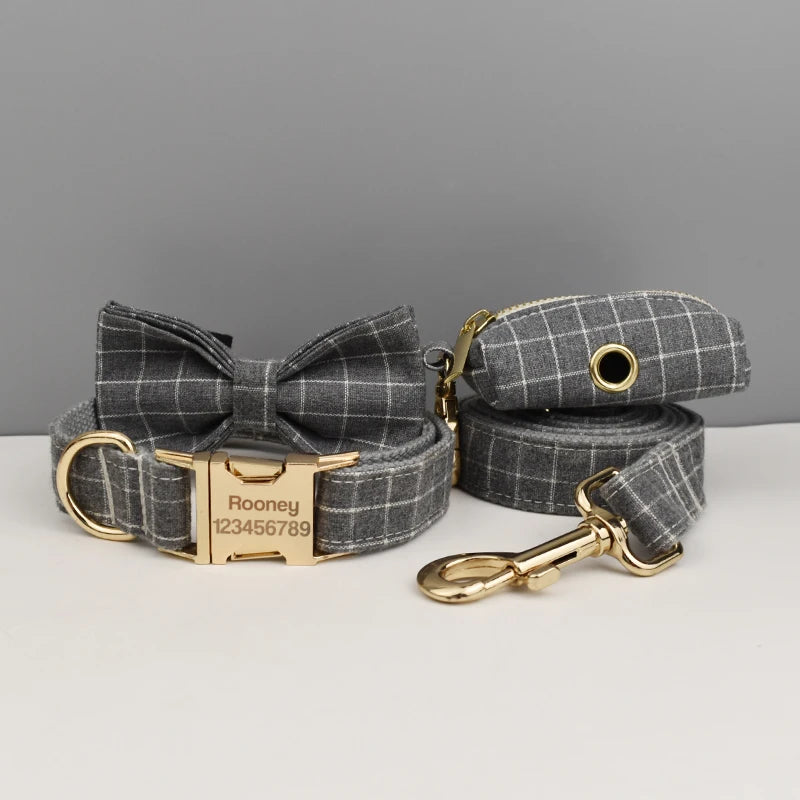 Grey Chequered Harness Set