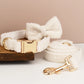 Cream Cashmere Dog Collar Set