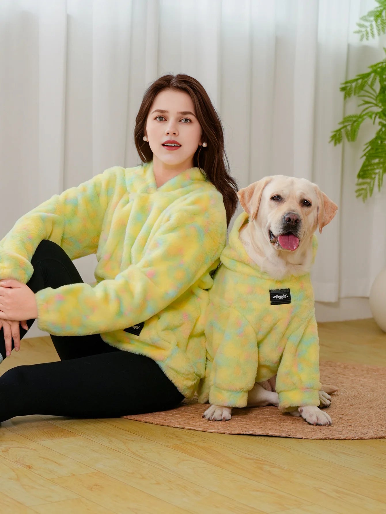 Yellow Tie Dye Matching Dog & Owner Set