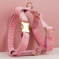 Pink Velvet Dog Collar Set