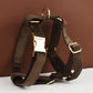 Dark Brown Velvet Dog Collar Set
